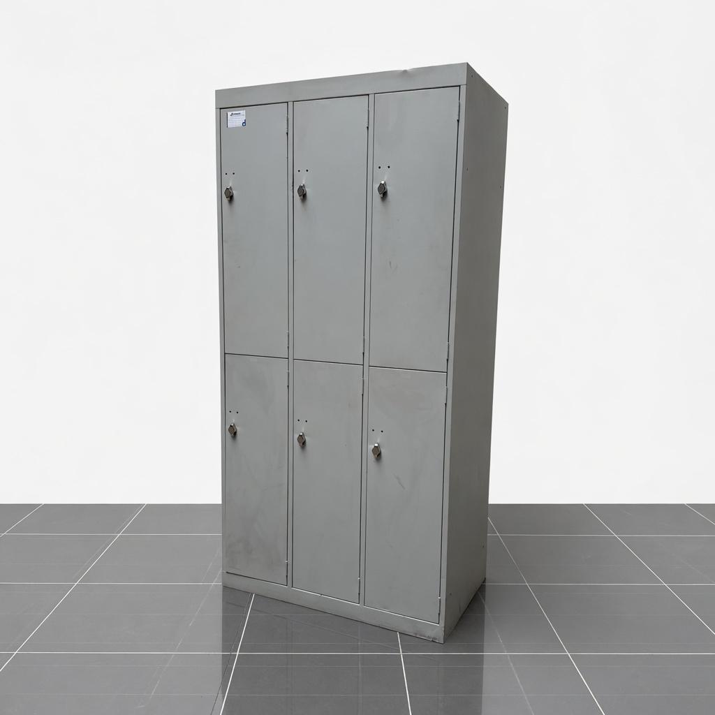 6-deurs Overtoom lockerkast - 180x87x50 cm, Niet ingevuld, Gebruikt, Niet ingevuld, Niet ingevuld