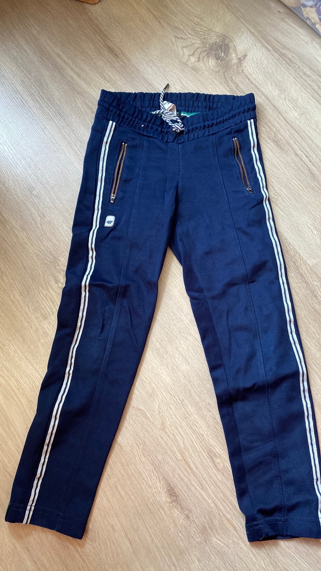 Blauwe broek 4FF 110/116, Ophalen of Verzenden, Zo goed als nieuw, Broek
