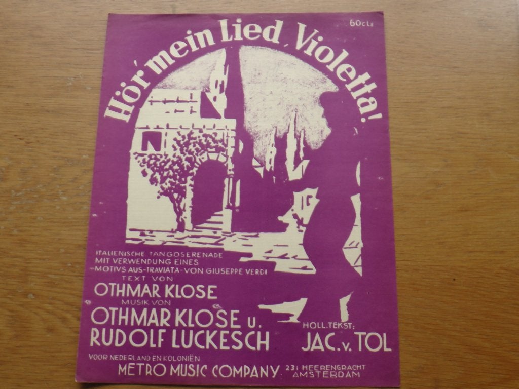 Hör mein lied, violetta, Ophalen of Verzenden, Gebruikt, Artiest of Componist, Populair