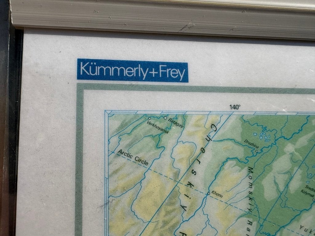 Wereldkaart World Physical | 138 x 83 cm | Kümmerly & Frey, Boeken, Atlassen en Landkaarten, Kümmerly en frey, Ophalen of Verzenden