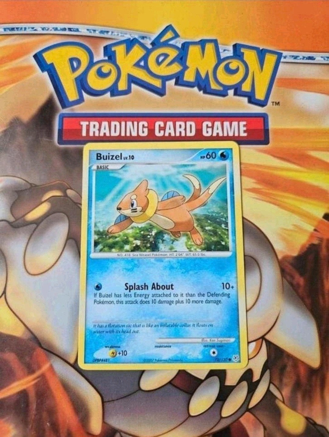 Buizel 72/130 Diamond&Pearl base set pokemon kaart, Ophalen of Verzenden, Gebruikt, Losse kaart