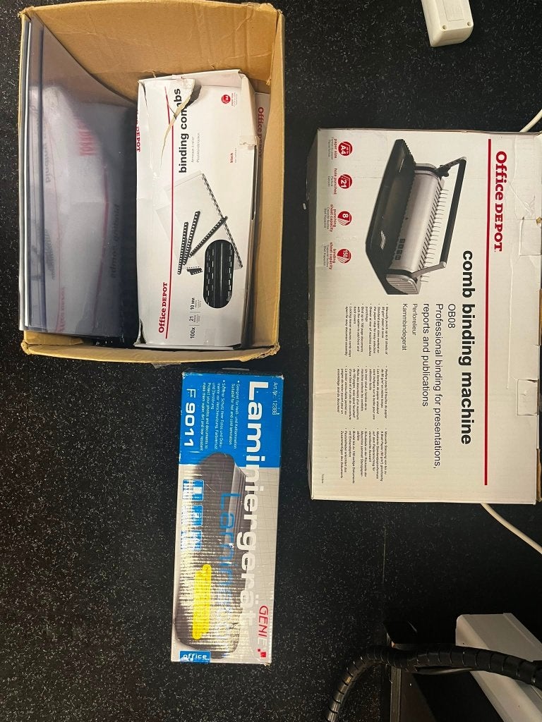 Inbindmachine en inbindmateriaal, Diversen, Bureau-accessoires, Gebruikt, Ophalen