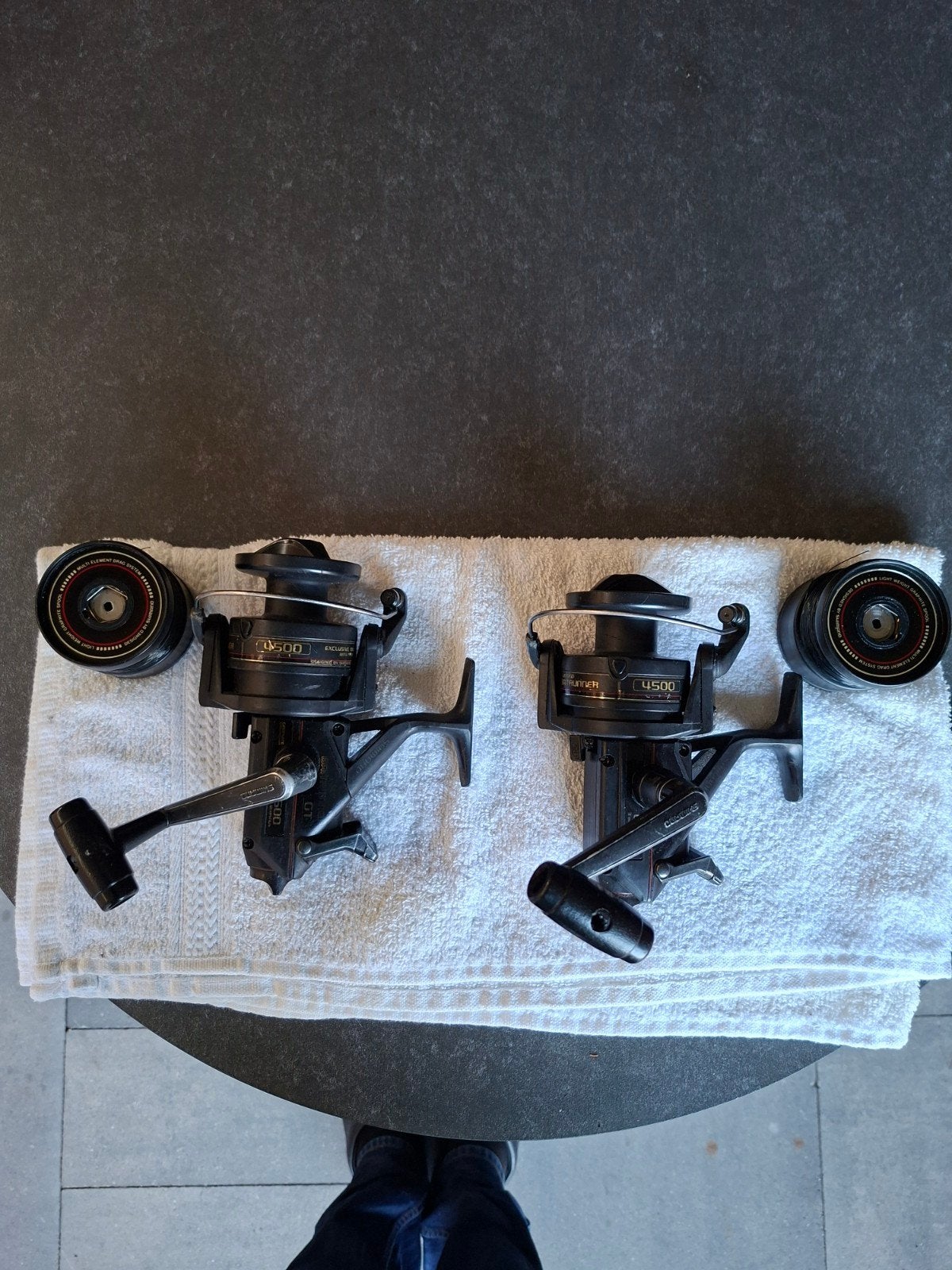 2 Oldskool Shimano 4500 GT Beetrunners., Ophalen of Verzenden, Gebruikt, Molen