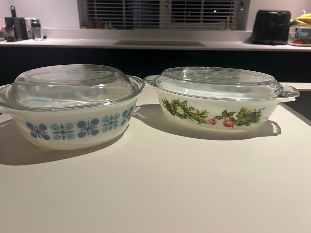 Vintage Schott Mainz Jena Glas en JAJ Pyrex ovenschalen, Ophalen