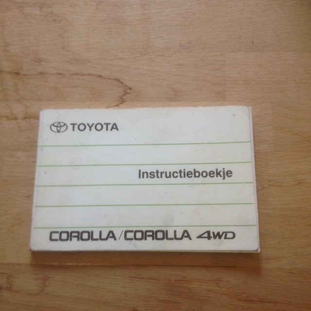 Toyota Corolla / Corolla 4WD    Instructieboekje   1990   NL, Ophalen of Verzenden