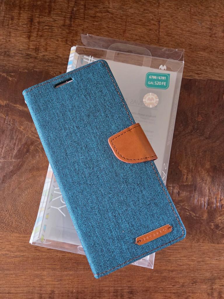 Goospery Canvas Diary Hoesje Samsung Galaxy S20 FE Groen, Ophalen of Verzenden, Nieuw, Overige modellen, Hoesje of Tasje