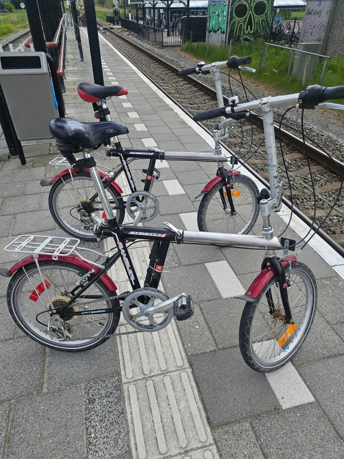 2X Unieke set vouwfietsen met 6 versnellingen in goede staat, Terugtraprem, Versnellingen, Batavus, Ophalen of Verzenden