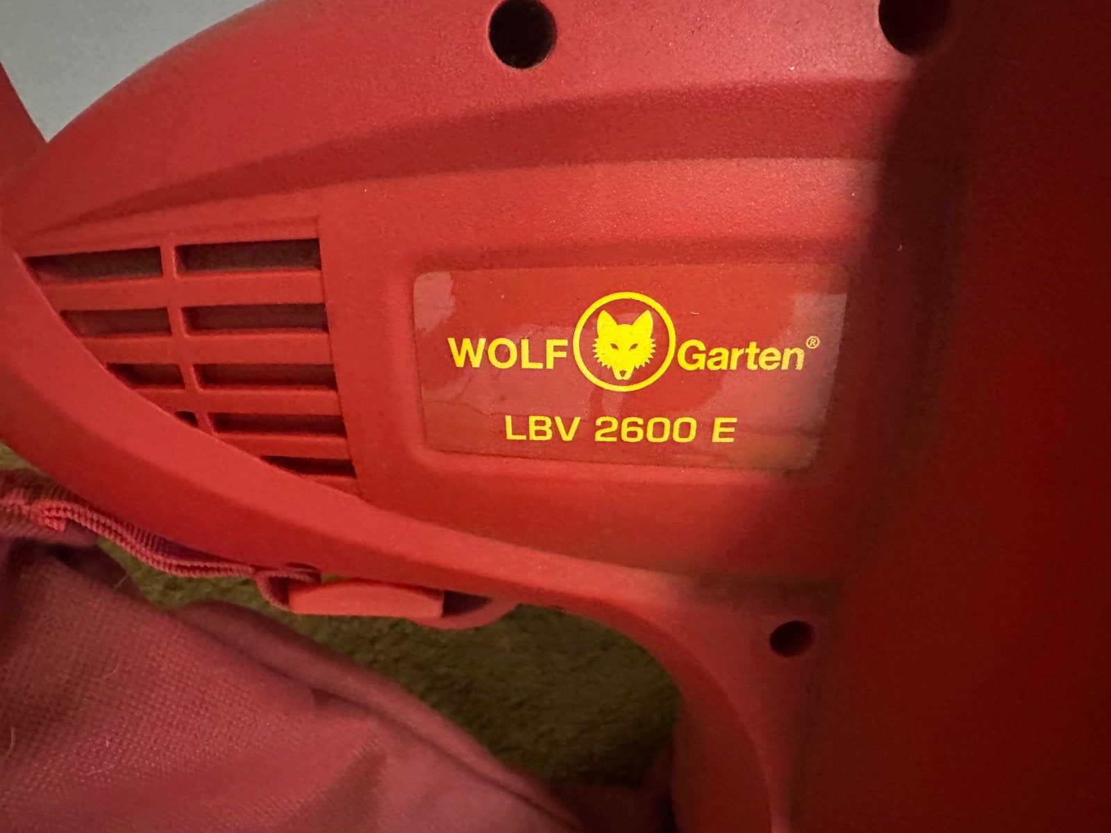 Wolf Garten LBV 2600 E Bladblazer/Bladzuiger, Ophalen, Gebruikt, Handgedragen, Met opvangzak