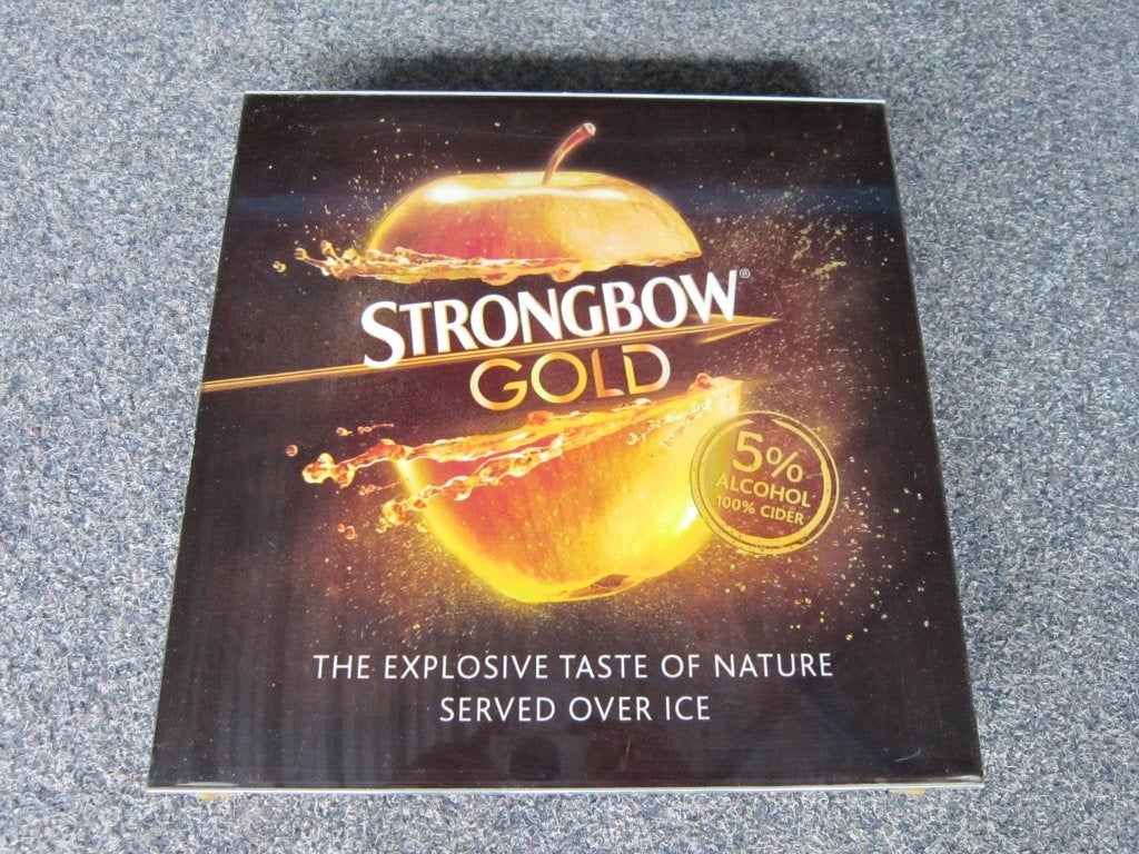 STRONGBOW CIDER LICHTRECLAME, Verzamelen, Ophalen, Zo goed als nieuw, Lichtbak of (neon) lamp
