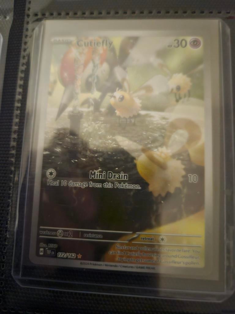 Pokemon Cutiefly 172/162 Temporal Forces, Ophalen of Verzenden, Zo goed als nieuw, Losse kaart, Foil