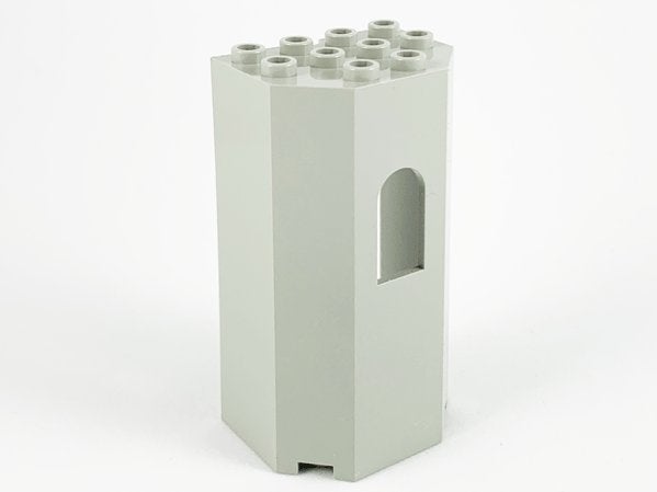 Lego Light Gray Panel 3 x 4 x 6 Turret Wall with Window, Gebruikt, Lego, Overige typen, Ophalen of Verzenden