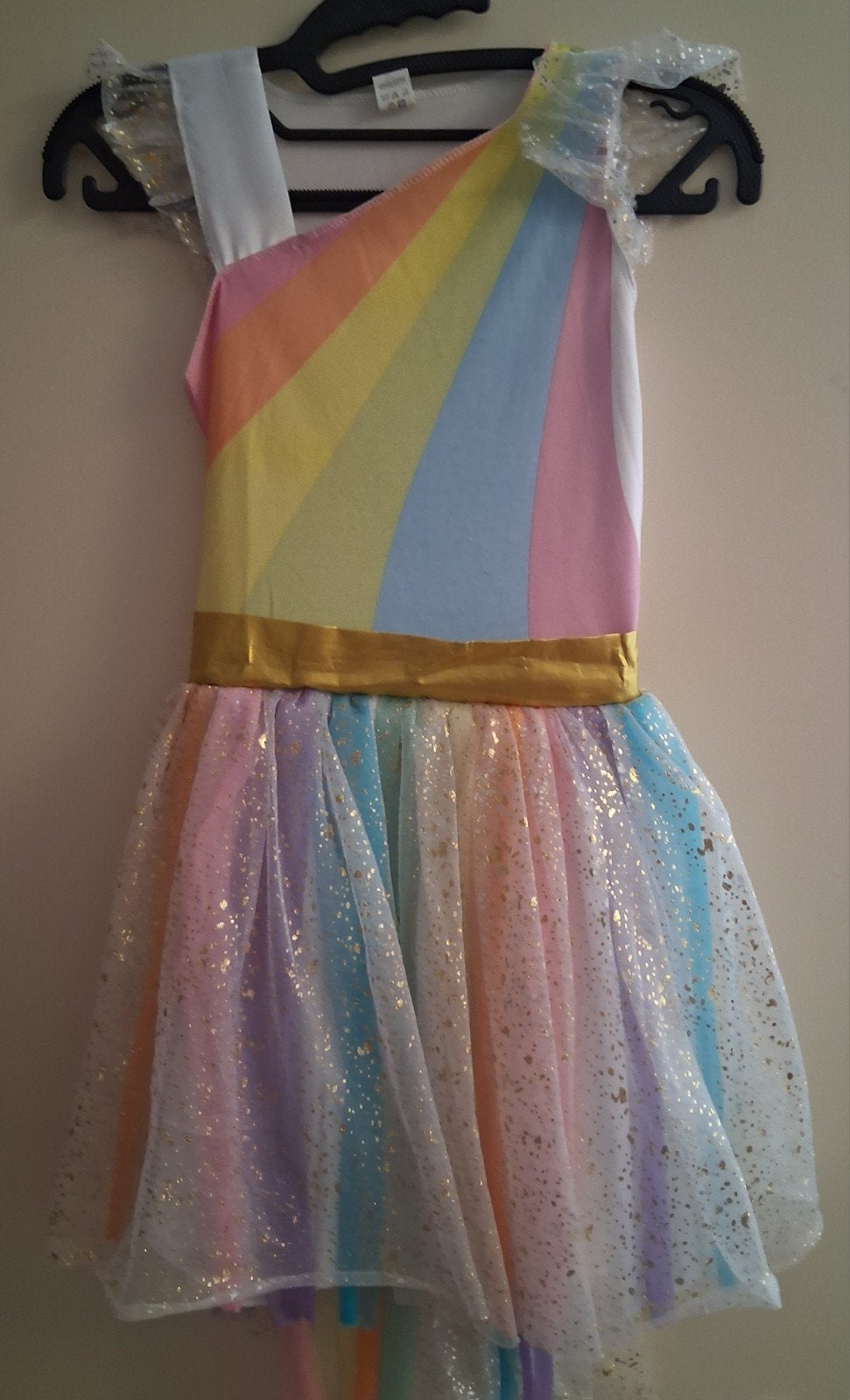 Eenhoorn Regenboog Jurk 122-128, Kinderen en Baby's, Ophalen of Verzenden, Zo goed als nieuw, Meisje