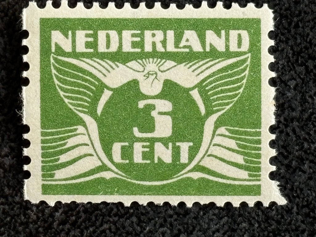 1925 NVPH R4 3 ct groen, tweezijdige roltanding, POSTFRIS, Ophalen of Verzenden, T/m 1940, Postfris