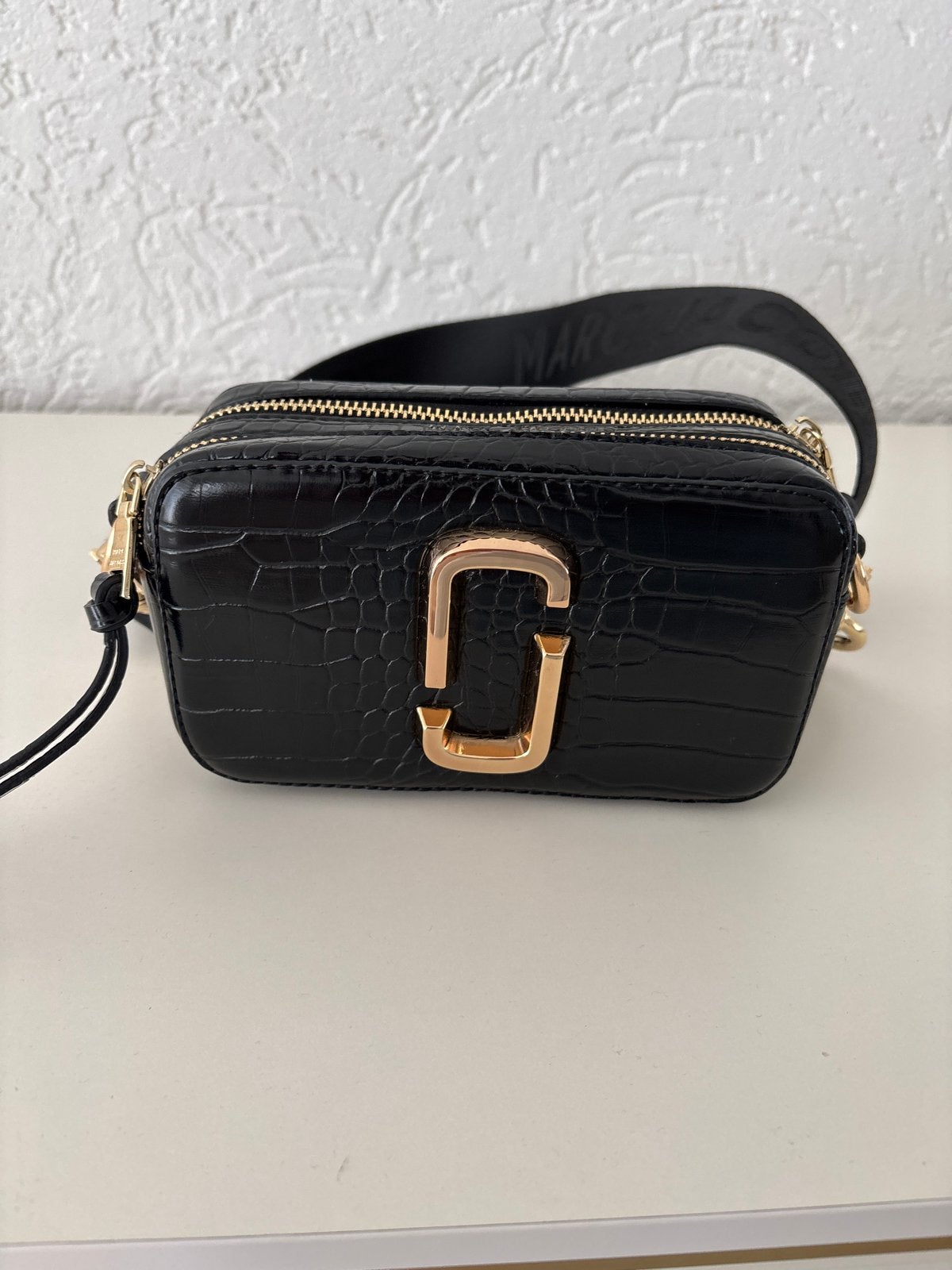 Marc Jacobs Snapshot Tas Zwart Krokodillenprint, Sieraden, Tassen en Uiterlijk, Tassen | Damestassen, Ophalen, Zo goed als nieuw