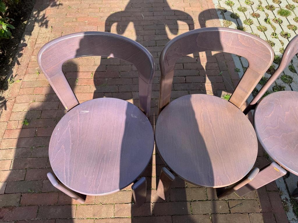 6v10 OVER Bruno Rey Stoelen - Lila kleur - Zeer goede staat, Huis en Inrichting, Stoelen, Ophalen, Overige kleuren, Zo goed als nieuw
