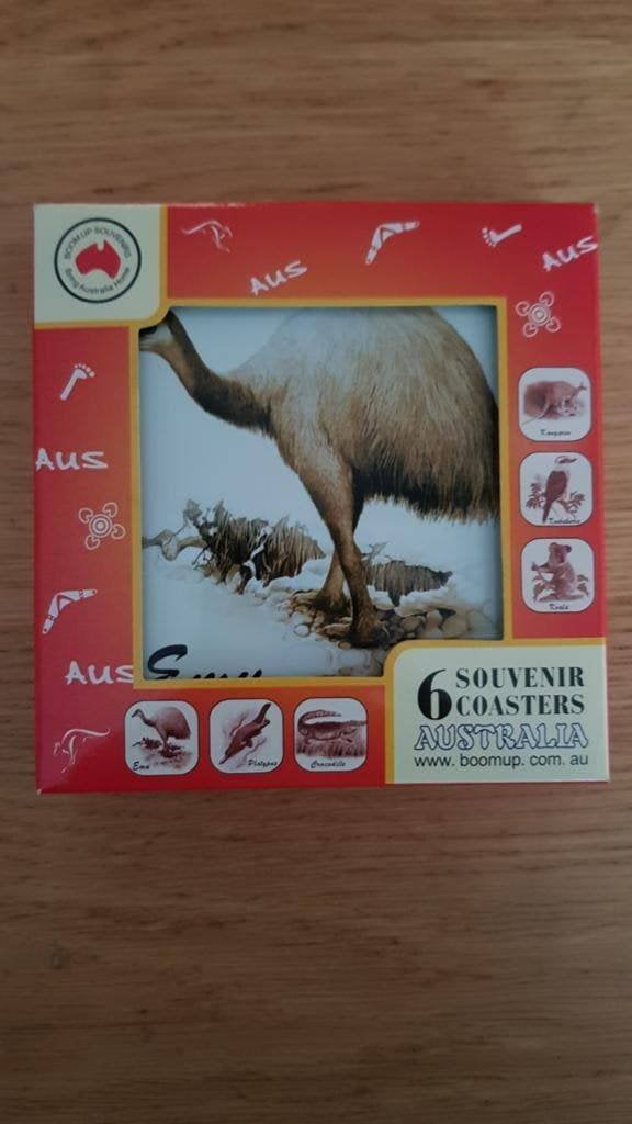 6 onderzetters Australische dieren, Huis en Inrichting, Onbekend, Ophalen of Verzenden, Zo goed als nieuw, Onbekend