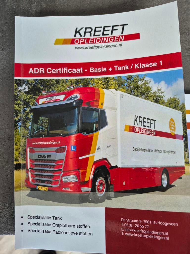 ADR boek Basis/Tank met klasse 1, Ophalen of Verzenden, Zo goed als nieuw, Overige onderwerpen
