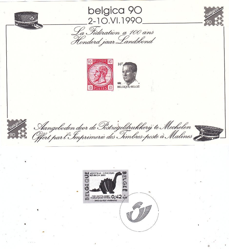 België 3 Zwartdrukken (376,394), Verzenden, Postfris, Postfris