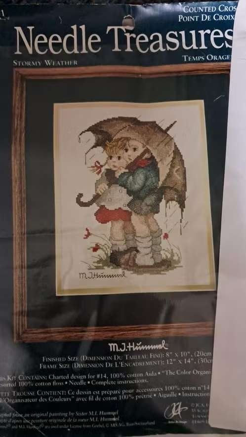 Hummel Stormy Weather met geborduurd werk, Ophalen of Verzenden, Handborduren, Patroon