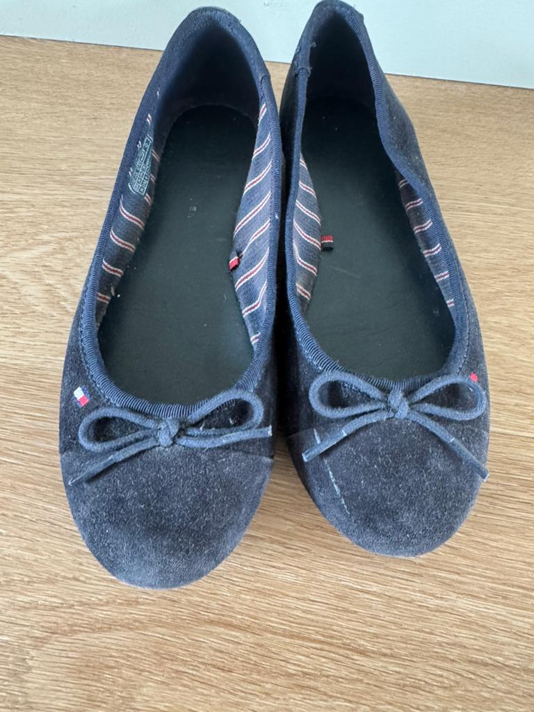 Tommy Hilfiger ballerina’s, Blauw, Gedragen, Ballerina's, Ophalen of Verzenden