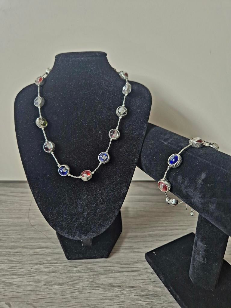 MKM Design set armband + ketting, Sieraden, Tassen en Uiterlijk, Ophalen of Verzenden, Nieuw, Zilver, Overige materialen