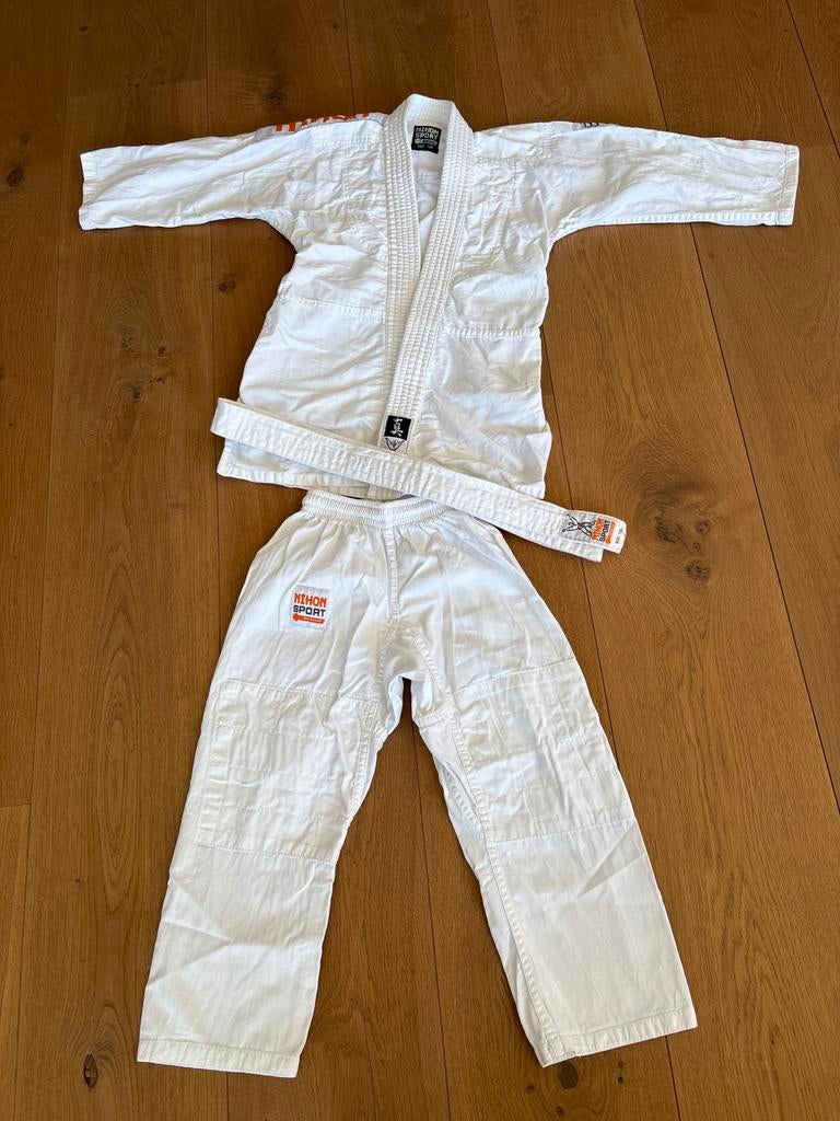 Nihon Sport Budowear Judopak Maat 120 - Keurig Net, Gebruikt, Maat XS of kleiner, Judo, Vechtsportpak