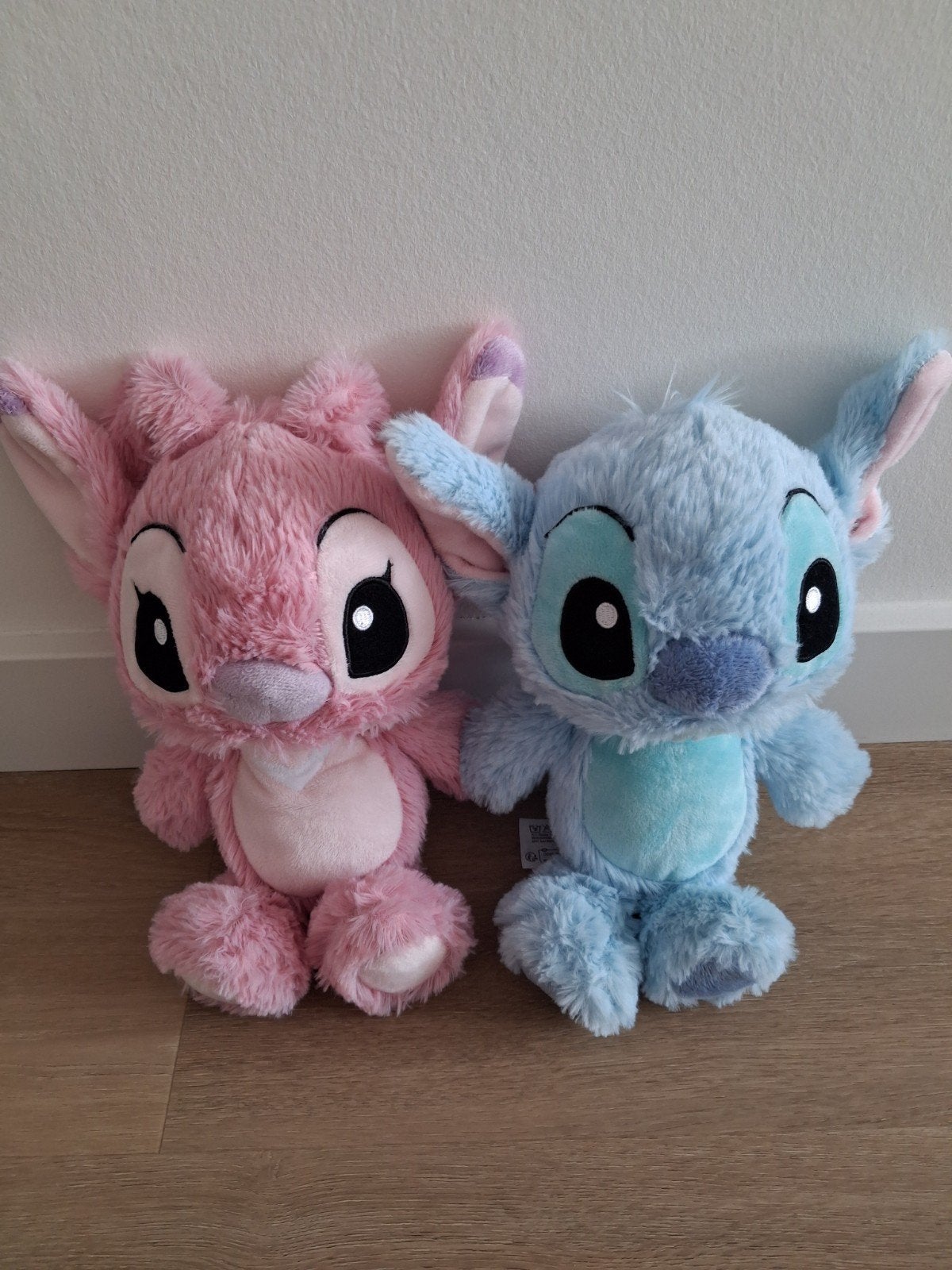 Knuffels Stitch en Angel roze blauw Disney monster L1577, Ophalen of Verzenden, Zo goed als nieuw, Overige typen
