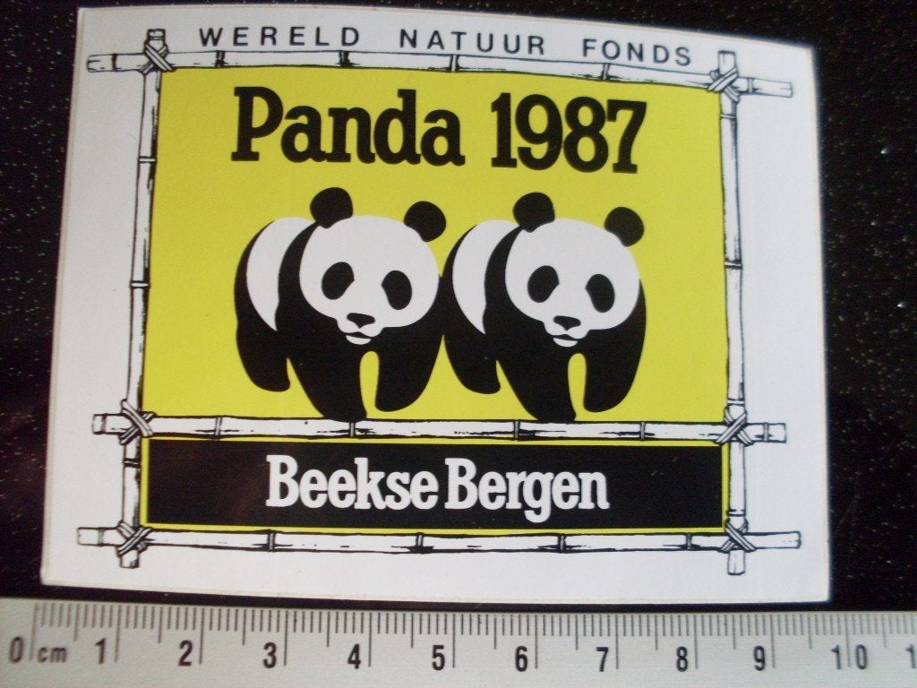 sticker wereld natuur fonds panda 1987 beekse bergen wnf, Verzenden, Zo goed als nieuw, Bedrijf of Vereniging