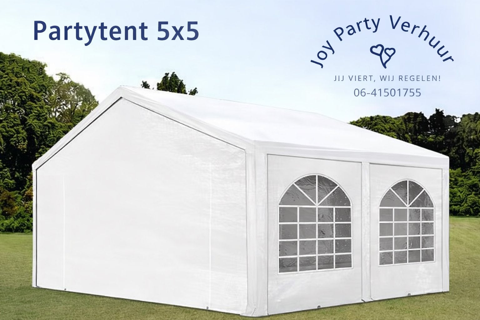 Partytent 5x5 te huur, Ophalen, Zo goed als nieuw, Minder dan 5 meter