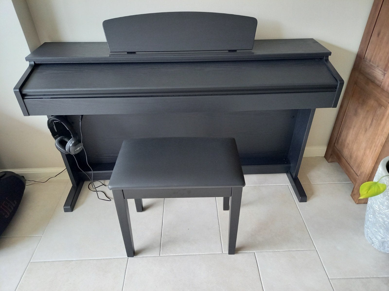 Gear4music DP-10X-MB Digitale Piano met Kruk, Ophalen, Zwart, Digitaal, Zo goed als nieuw