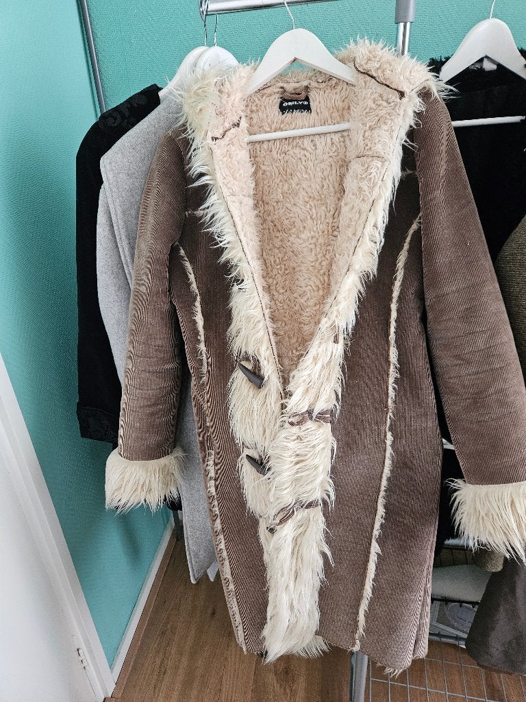 Houtjetouwtjejas van Only, maat 36, Kleding | Dames, Jassen | Winter, Ophalen, Only, Beige, Maat 36 (S)