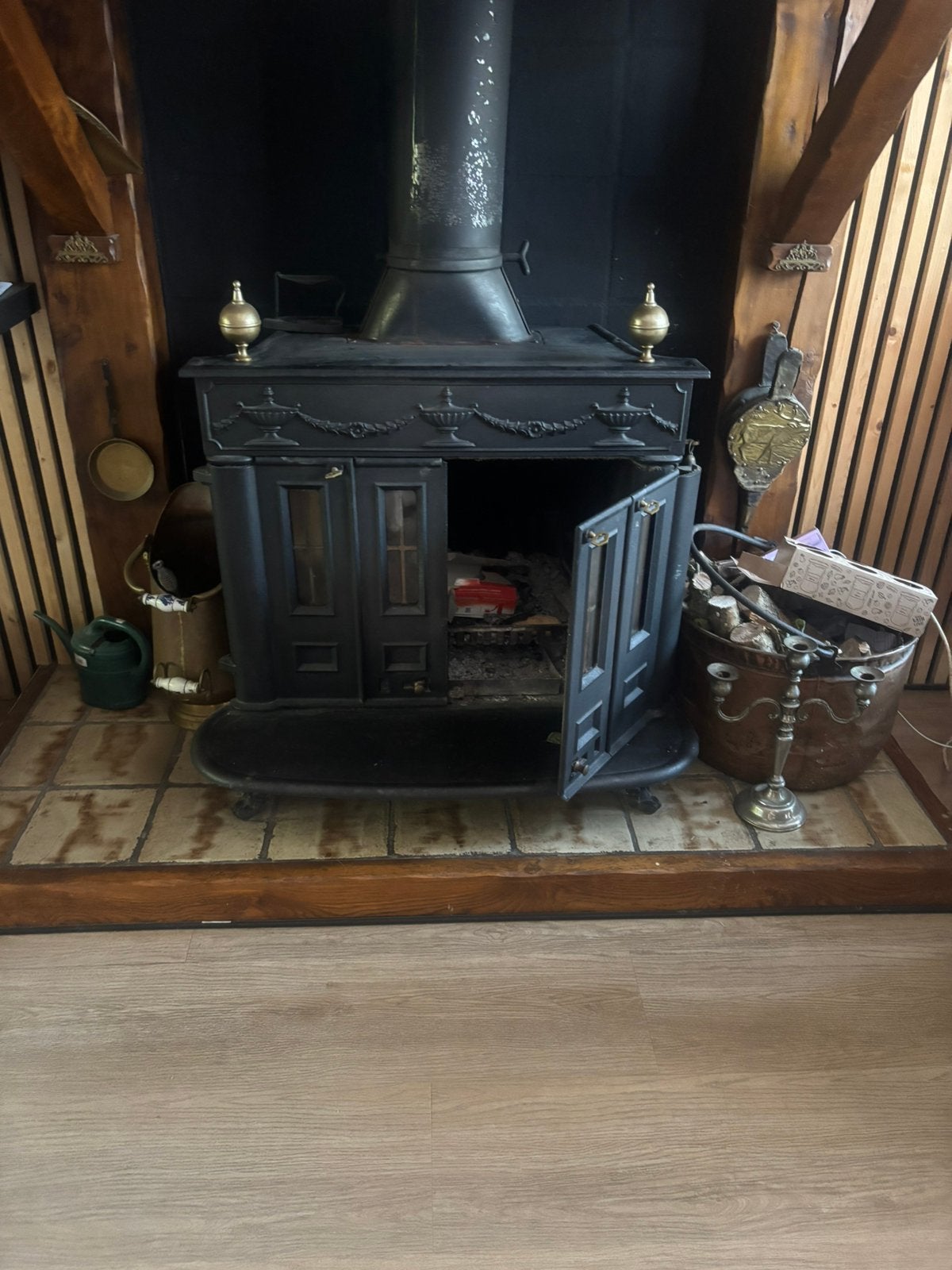 Hout kachel, Ophalen, Zo goed als nieuw, Hout, Houtkachel