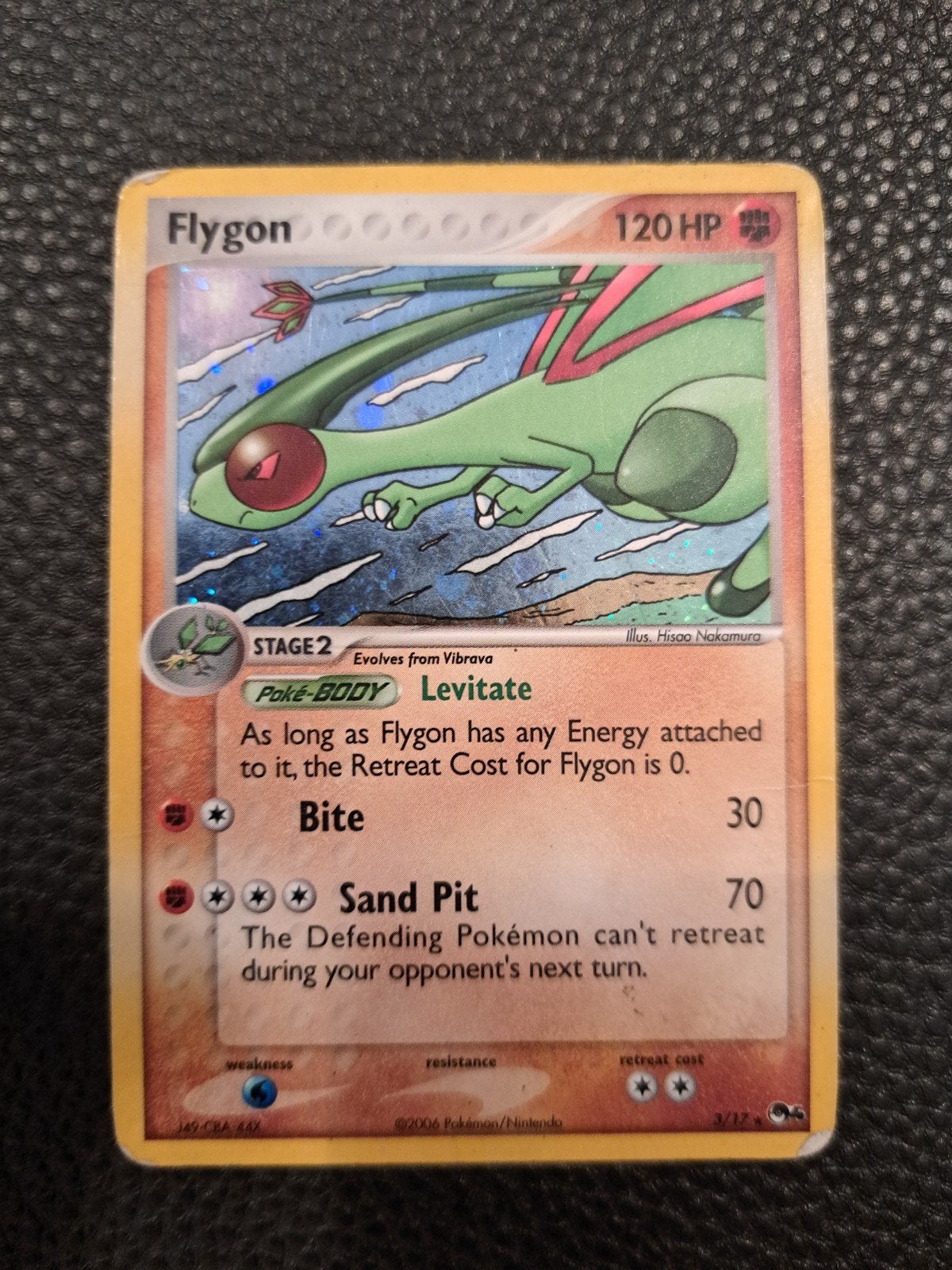 Flygon Pokémon Kaart - 120 HP - Stage 2 - Zeldzaam, Ophalen of Verzenden, Gebruikt, Losse kaart