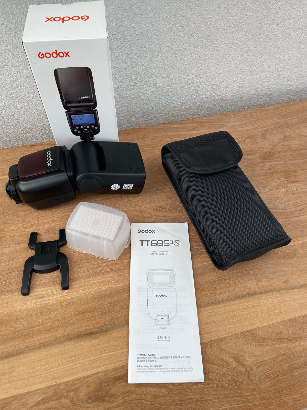 Godox TT685II N flitser voor Nikon - Nieuwstraat, Ophalen of Verzenden, Zo goed als nieuw, Overige merken, Kantelbaar