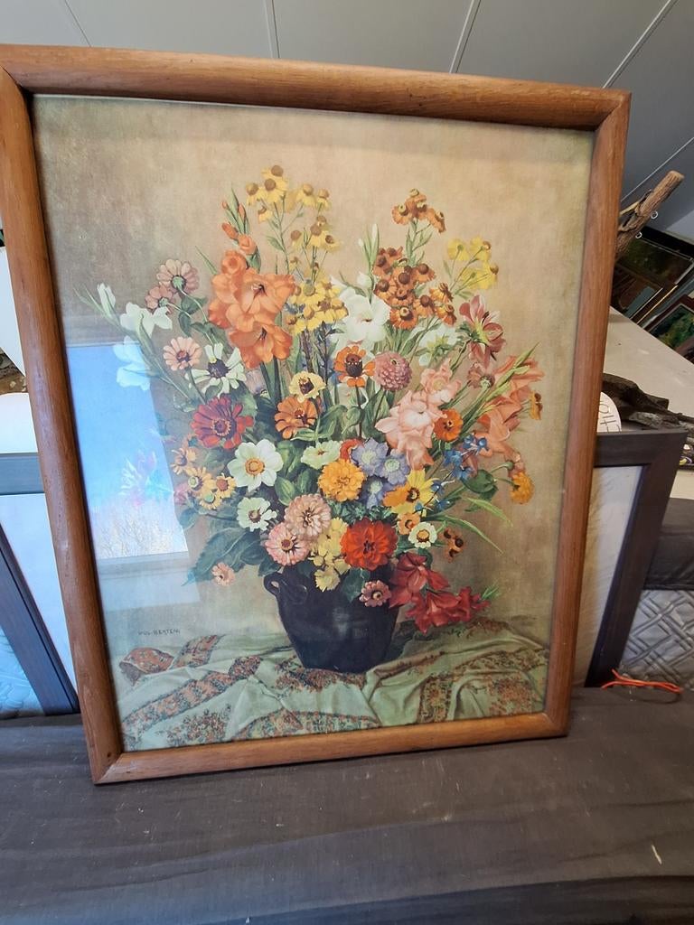 Bloemenstilleven Hugo Berten, Antiek en Kunst, Kunst | Schilderijen | Klassiek, Ophalen