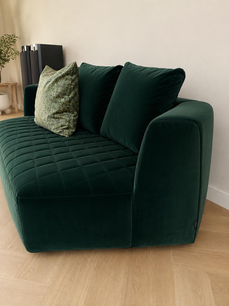 Italiaans design bank merk BONALDO 190 cm zits fluweel, 100 tot 125 cm, 150 tot 200 cm, Driepersoons, Ophalen of Verzenden