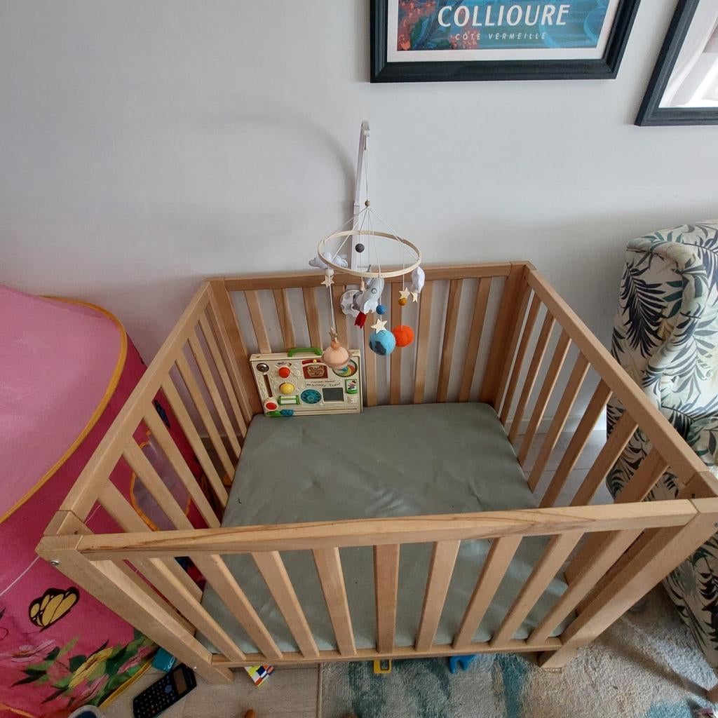 Cabino Baby Box Nova Naturel - Stevige Houten Box, Kinderen en Baby's, Boxen, Ophalen of Verzenden, Zo goed als nieuw, Vierkant