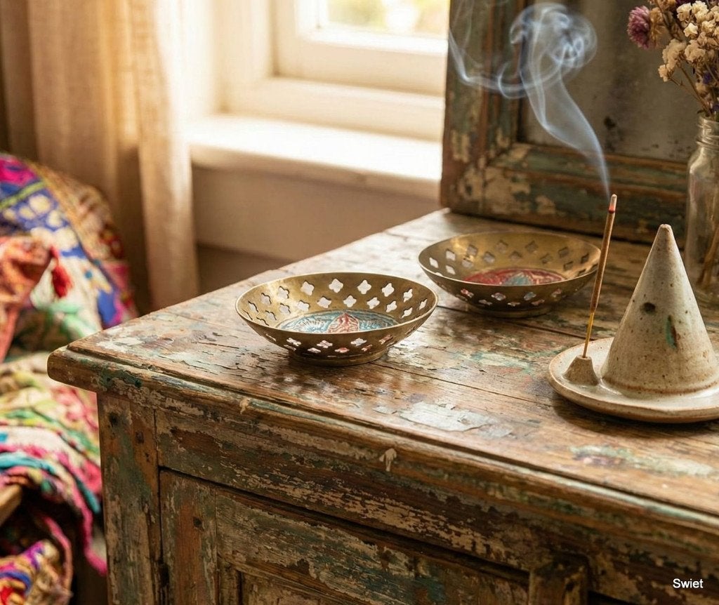 2317 mini koperen schaaltjes vintage koper decor set, Verzenden