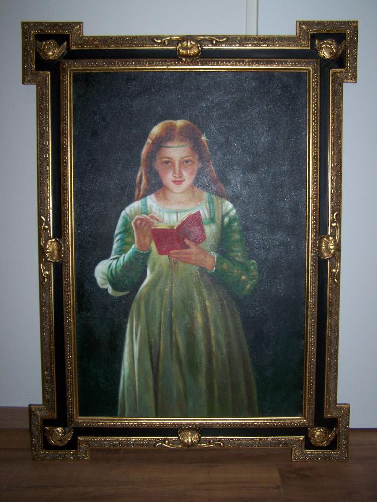 SCHILDERIJ OP CANVAS-KLASSIEKE LIJST-LA LIGNA LECTOR, Antiek en Kunst, Ophalen