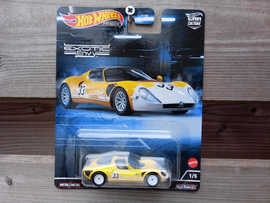 Alfa Romeo 33 Stradale '69 Hotwheels RealRiders, Ophalen, Nieuw, Auto