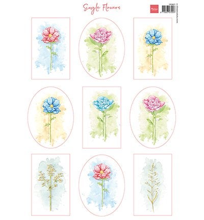 Marianne Design Single Flowers VK9621 knipvel A4, ., Nieuw, Ophalen of Verzenden, .