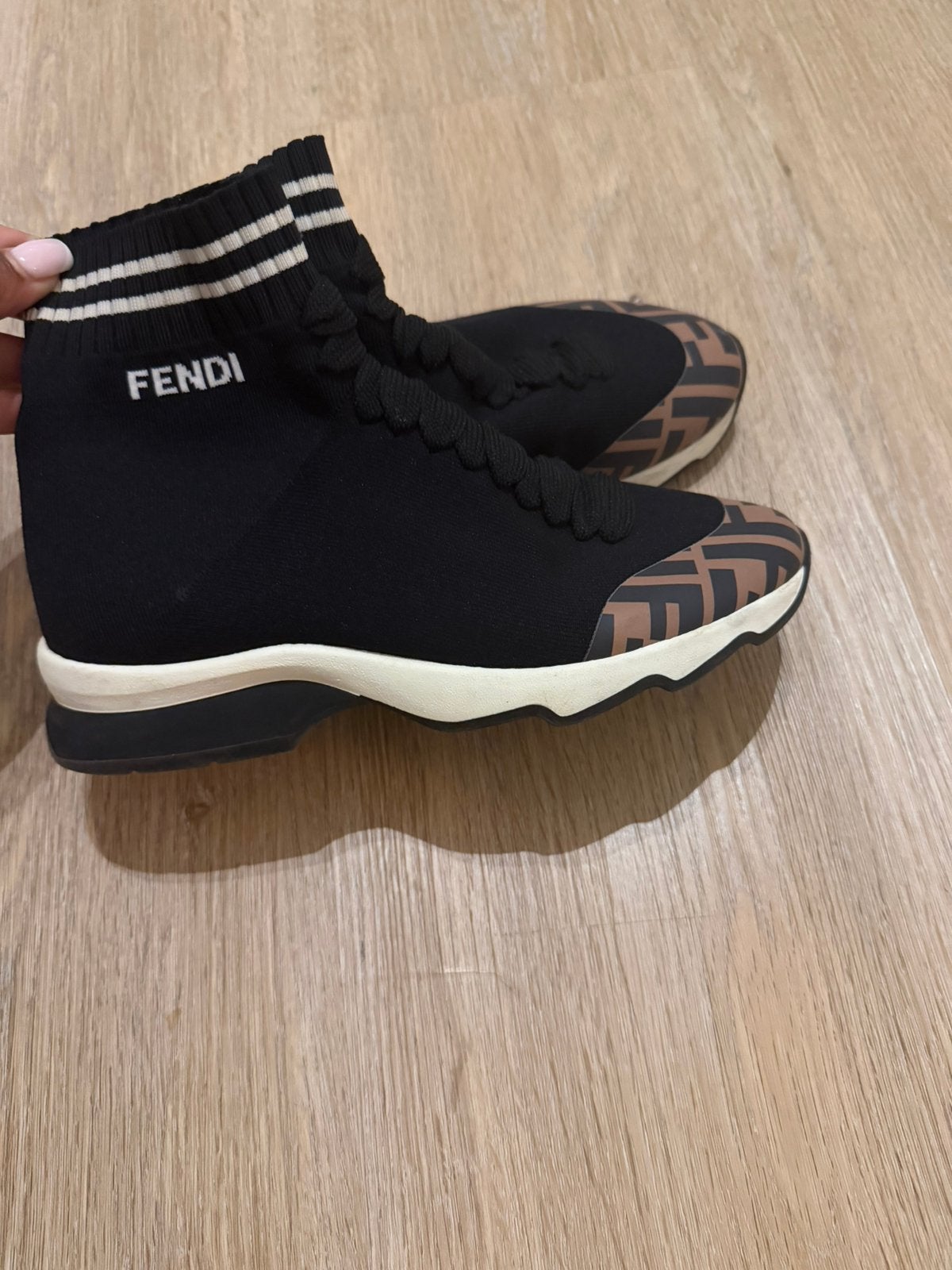 Fendi sneaker sok maat 36, Ophalen, Zwart, Sneakers of Gympen, Zo goed als nieuw