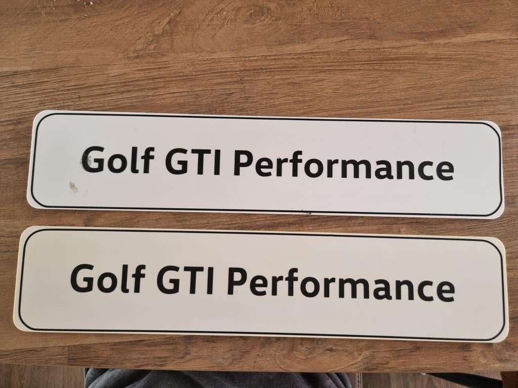 Golf GTI Performance kentekenplaten (set van 2), Ophalen of Verzenden, Gebruikt