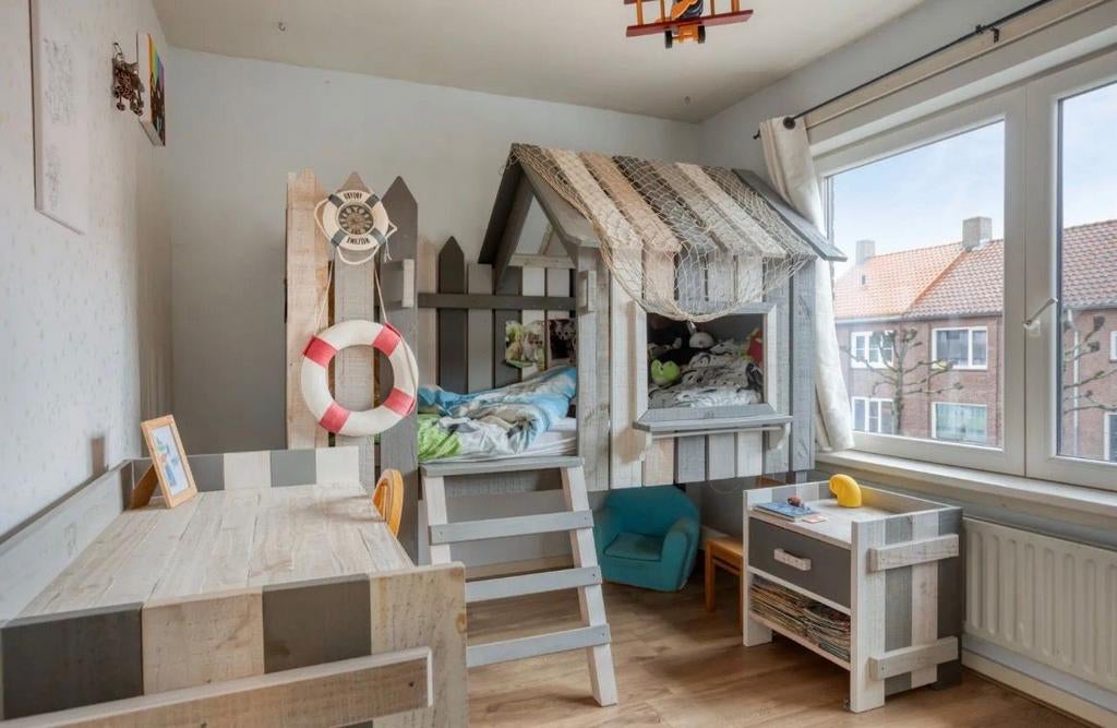 Kinderkamer strandhuis steigerhout, Kinderen en Baby's, Kinderkamer | Complete kinderkamers, Ophalen, Gebruikt, Jongetje of Meisje