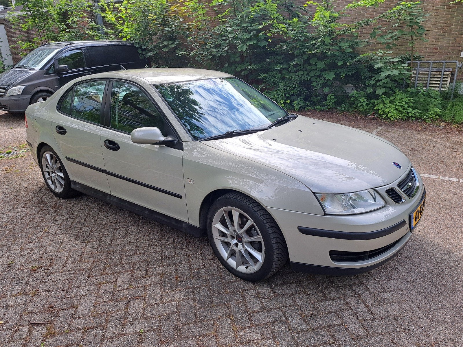 Saab 9-3 1.8 I Sport Sedan 2007 Grijs, Auto's, Saab, Stof, 4 cilinders, 1796 cc, 122 pk