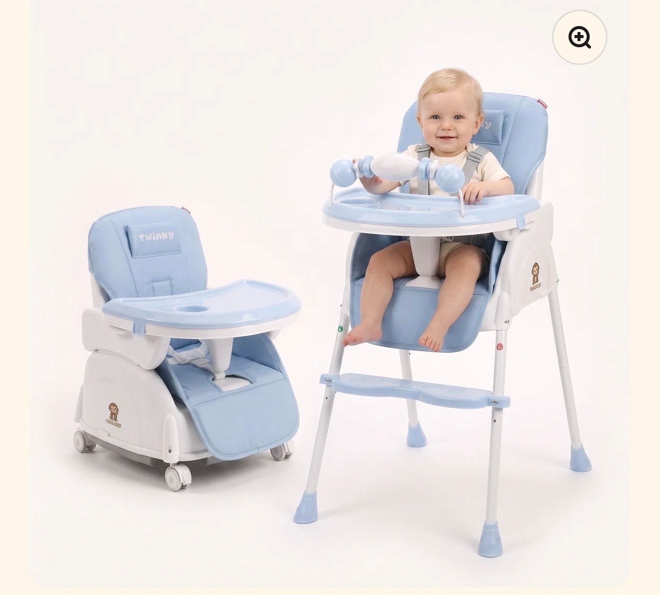 2-in-1 Kinderstoel en Speelstoel - Blauw, Ophalen, Nieuw, Overige typen, Afneembaar eetblad
