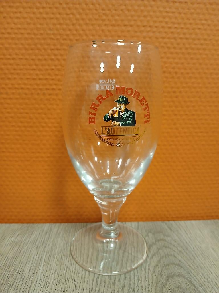 birra moretti 0,4cl, Ophalen of Verzenden, Gebruikt, Glas of Glazen, Overige merken