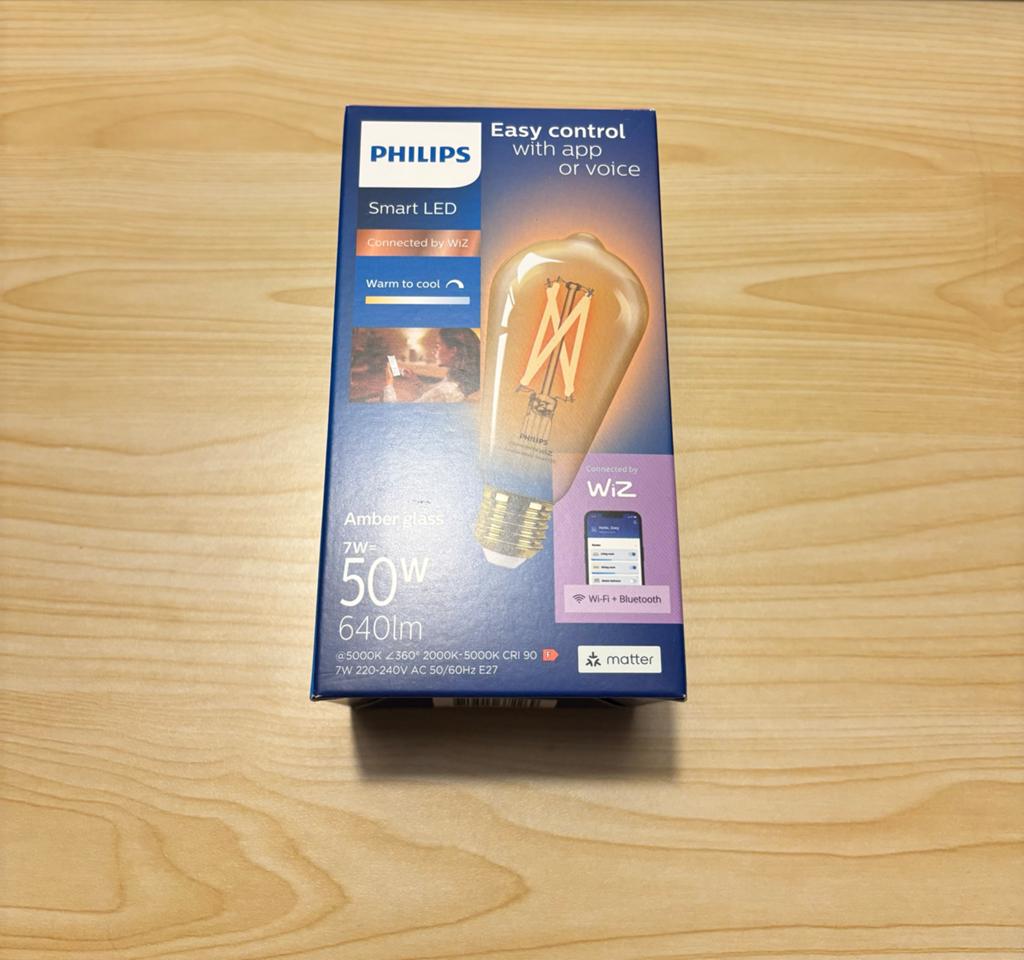 (NIEUW) Philips Smart LED E27 Amber Filament Lamp WiZ, 30 tot 60 watt, Led-lamp, Nieuw, E27 (groot)