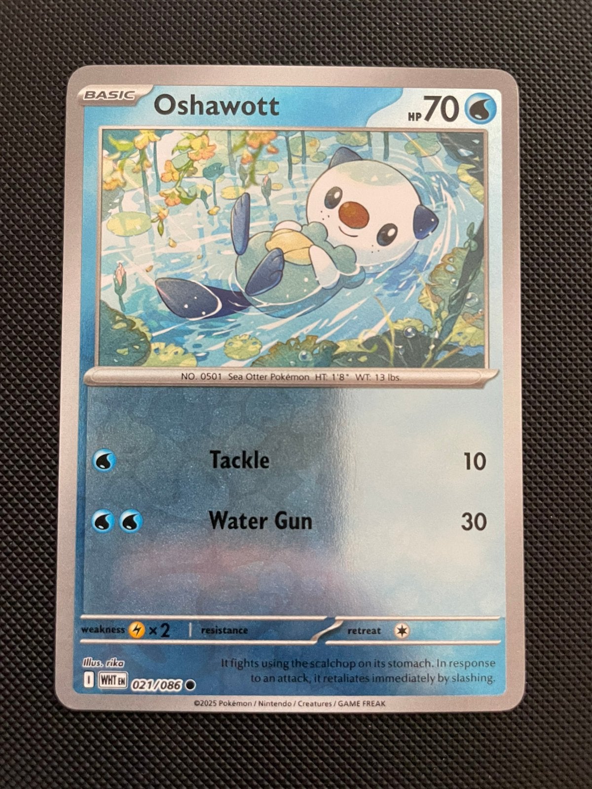 Oshawott 021/086 Reverse Holo White Flare Packfresh, Hobby en Vrije tijd, Verzamelkaartspellen | Pokémon, Verzenden, Zo goed als nieuw
