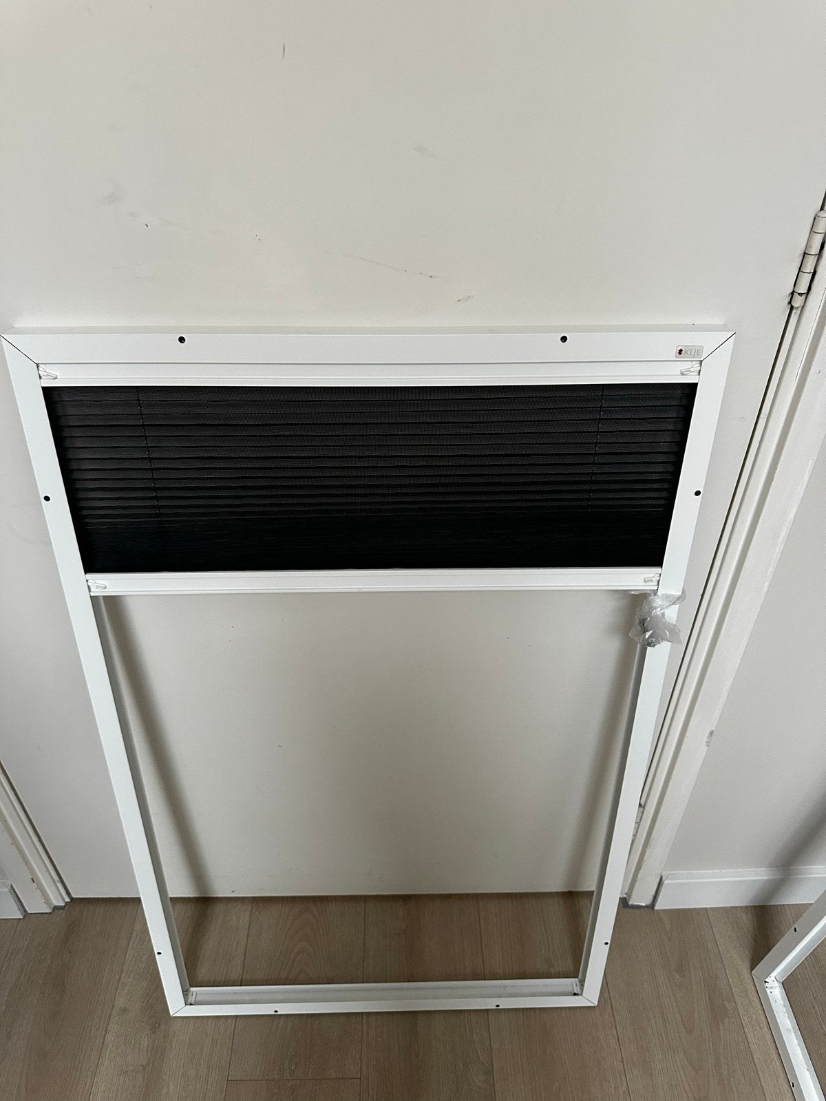 Keje Plissé Hordeur 105x65,5 cm - Wit, Gebruikt, Hordeur, Minder dan 200 cm, Ophalen